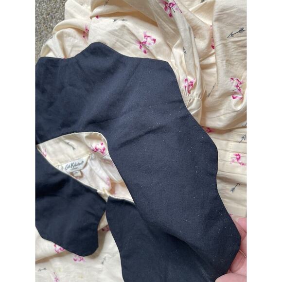 CATH KIDSTON Shirt Size UK 16 Beige Bows Chunky Collar Coquette - Picture 9 of 9